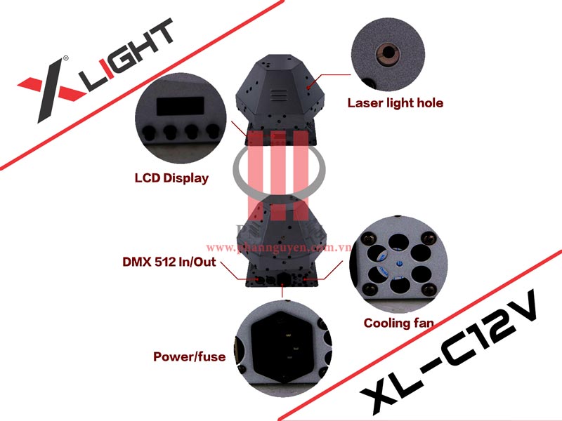 Đèn laser trung tâm lục giác XLight XL-C12V