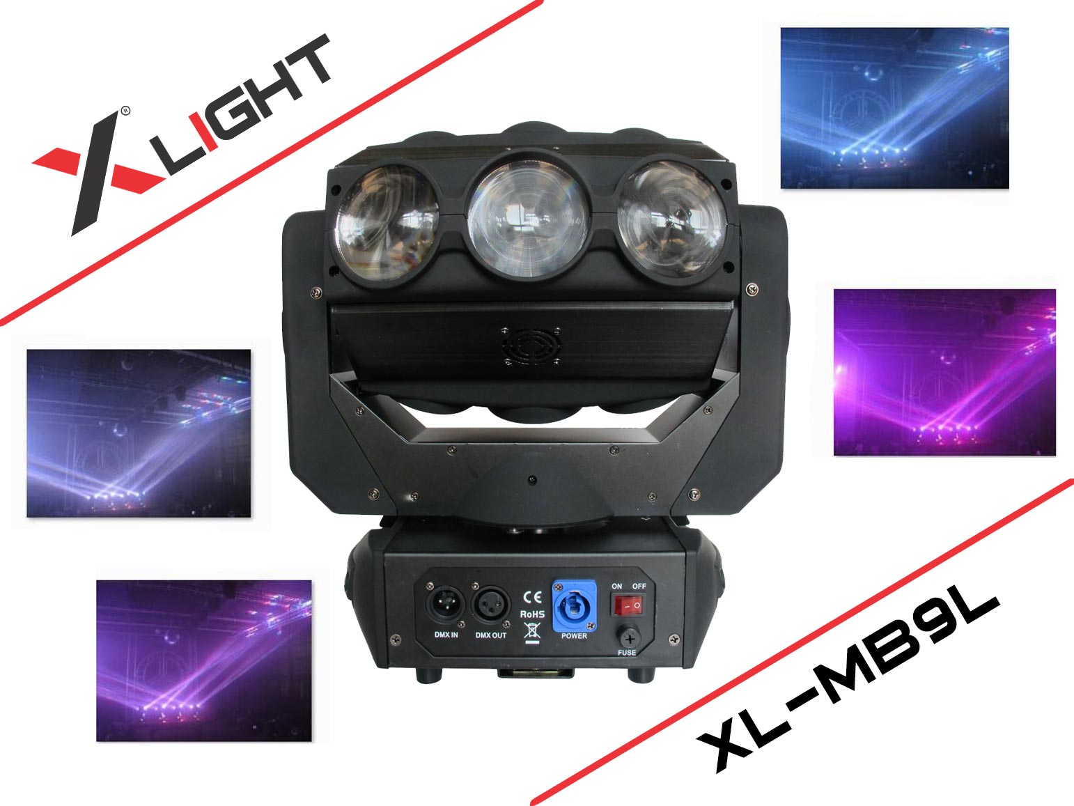 Đèn Moving Beam 9 Led XLight XL-MB9L